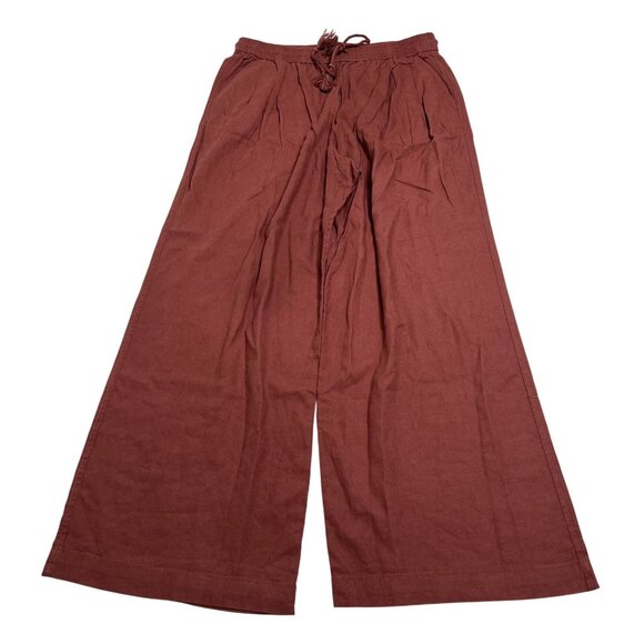 Ann Taylor Weekend Collection Pull-On Wide-Leg Pant in Apple Butter - Picture 1 of 5